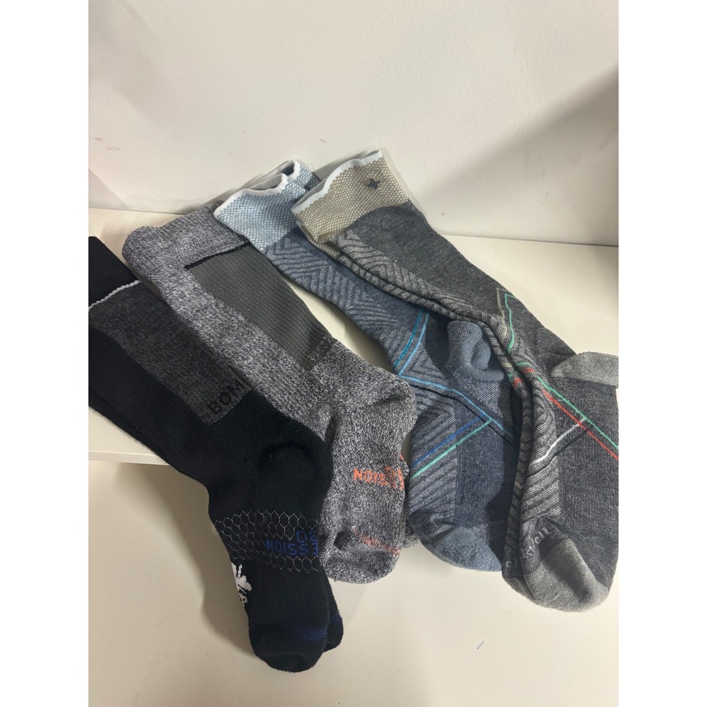 Bombas & Sockwell Compression Socks Bundle 4 Pairs Womens S/M Grey Black